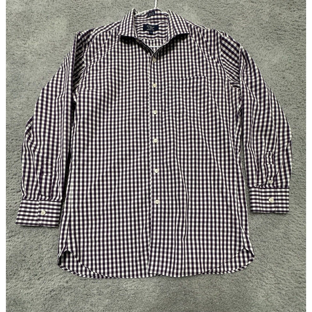 J Crew Shirt Mens‎ Large CHECK Long Sleeve Button Up 80s 2 Ply Thompson